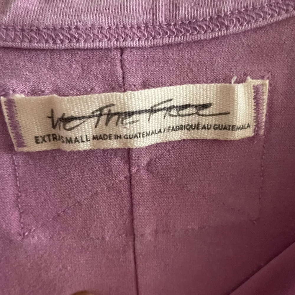 We The Free Chloe Inside out Long Sleeve Purple Tee NWOT - Picture 4 of 6